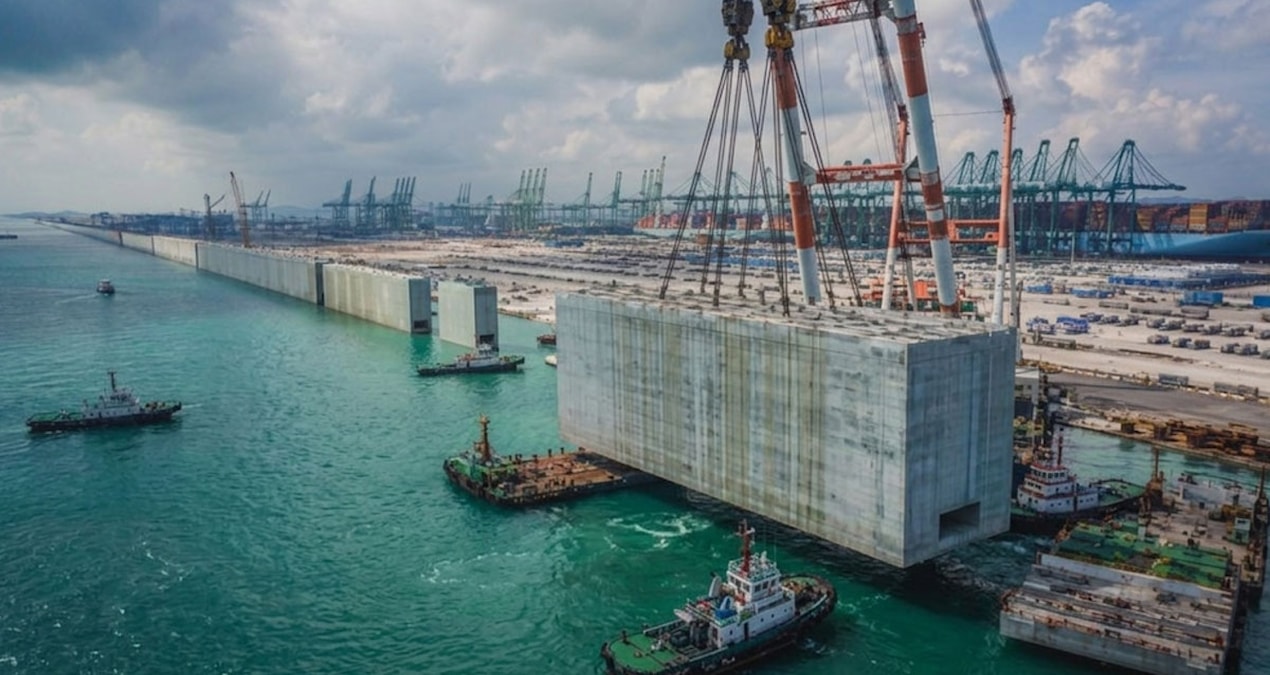 10 katli bina yuksekligindeki beton bloklari denize attilar uGt6egS8