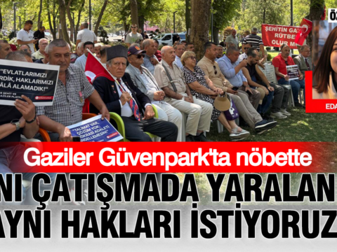 Gaziler guvenparkta nobette ayni catismada yaralandik ayni haklari istiyoruz OfKBOK9X